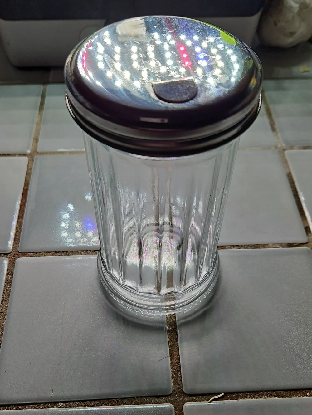 Classic Glass Sugar Shaker with Stainless Steel Lid